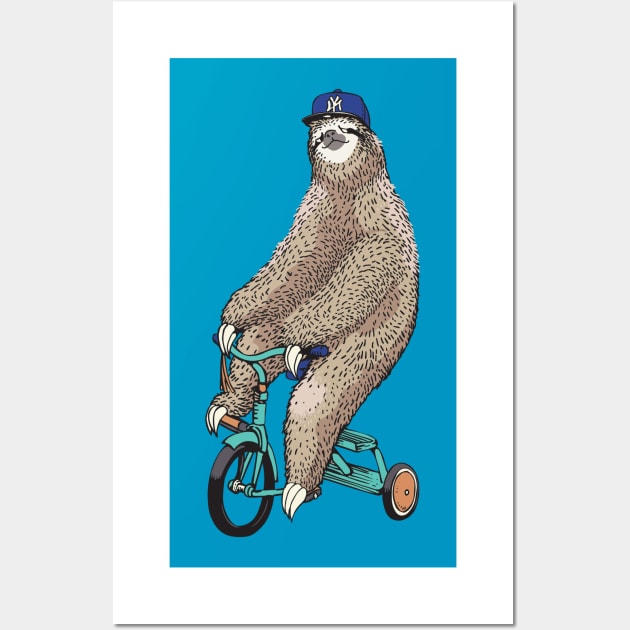 Haters Gonna Hate Sloth Wall Art by huebucket